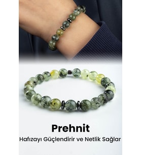 Prehnit Doğal Taş Küre Kesim 8mm Bileklik