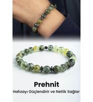 Prehnit Doğal Taş Küre Kesim 8mm Bileklik