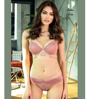 Intive Cutie Gül Kurusu Günlük Kullanım Dantelli Dolgulu Balenli Sütyen Slip Takım