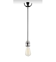 Rys Retro Dekoratif Krom Metal Modern Tekli Sarkıt Avize