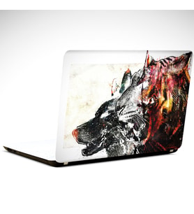 Kurt ve Tilki Laptop Sticker 14 inch (35X26CM)