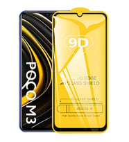 ALLY Xiaomi Poco M3 9D Full Glue Tempered Cam Ekran Koruyucu-(5775) - SSSSSS9607-4312
