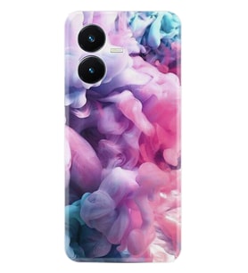 Vivo Y22S Kılıf Resimli Desenli Baskılı Silikon Pink Cloud 1305
