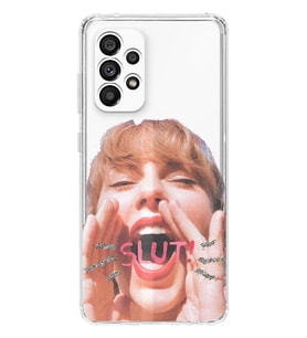 Samsung Galaxy A72 Uyumlu Taylor Swift Tasarımlı Şeffaf Telefon Kılıfı