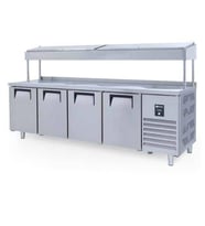 Iceinox Make Up Buzdolabı 560 Lt 4 Kapılı Yüksek (Gri)