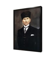 Kalpaklı Atatürk Çerçeveli Mdf Tablo