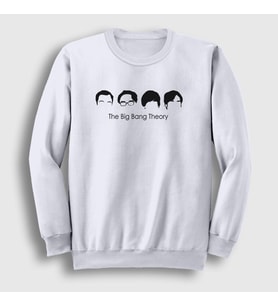 Presmono Unisex Beyaz Heads The Big Bang Theory Sweatshirt 181359tt