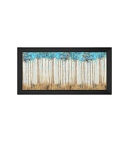 Soyut Şekiller Motifli Kanvas Tablo 80 x 110 cm Siyah Çerçeve