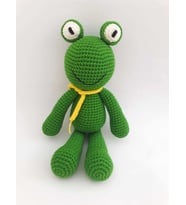 Pörtlek Kurbağa Amigurumi Organik Oyuncak