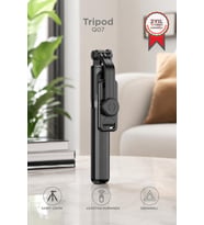 Torima Tripod Çok Amaçlı Kumandalı Android Ios Uyumlu Selfie Çubuğu Q07 Siyah