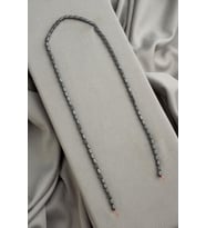 Hematit Doğal Taş Mat Gri Dikdörtgen Kesim 3x5mm Dizi [AA]