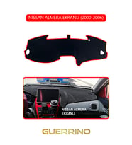 NİSSAN ALMERA EKRANLI 2000-2006TORPİDO KORUMA HALISI KIRMIZI KENAR