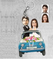 Kişiye Özel Gelin Dağmat Ahşap Anahtarlık-8