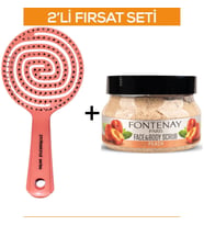 Fontenay Profesyonel 3 Boyutlu SaçFırçası+Face&Body Peeling Scrub Yüz Maskesi Şeftali 350ml 2'Li Set