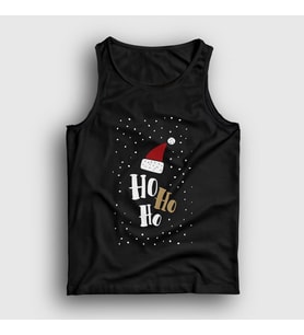 Presmono Unisex Siyah Ho Ho Ho Noel Baba Santa Claus Yılbaşı Atlet 269633tt