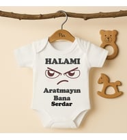 Pia Baby B32 %100 Pamuk Halamı Aratmayın Bana Yazılı Tasarlanabilir İsme Özel Bebek Body (Ekru)