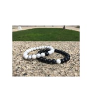 Unisex - Mesafe Bilekliği  Doğal Taş  Handmade