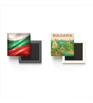 Buzdolap Magnetleri - Bulgaristan Bayrağı ve Paper Cut Tema - 2'li Set Magneti
