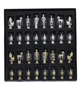 (Sadece Satranç Taşı İsteyene) Gifthome, Küçük, Metal, Parlak, Truva Figürlü Satranç Taşı (Çok Renkli)