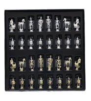 (Sadece Satranç Taşı İsteyene) Gifthome, Küçük, Metal, Parlak, Truva Figürlü Satranç Taşı (Çok Renkli)