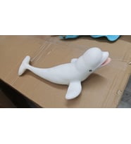 Plastik Oyuncak Büyük Boy Yunus Beyaz Balina Beluga 23 cm