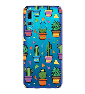 PrintiFy Huawei P Smart Plus 2019 ile Uyumlu 1mm Slim Fit Water Color 4 Baskılı Şeffaf  Kılıf