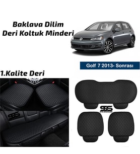 Volkswagen Golf 7 2013 Sonrası Siyah Deri Oto Koltuk Minderi