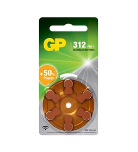 GP ZA312 1.4V Düğme Kulaklık Pili  6'lı Paket