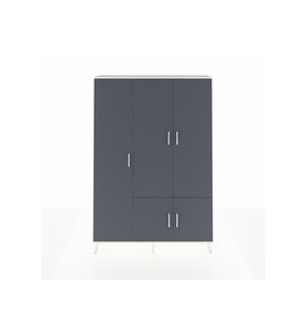 Arges Gardrop 7 Raflı 5 Kapaklı Tek Askılı 132x30x195 Aytaşı-Antrasit