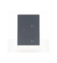 Arges Gardrop 7 Raflı 5 Kapaklı Tek Askılı 132x30x195 Aytaşı-Antrasit