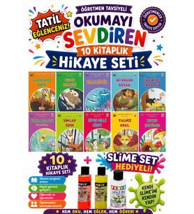 3.Sınıf Öğretmen Tavsiyeli Okumayı Sevdiren 48 Sayfa 10 Kitaplık Hikaye Seti-4 (Slime Set Hediyeli)