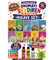 3.Sınıf Öğretmen Tavsiyeli Okumayı Sevdiren 48 Sayfa 10 Kitaplık Hikaye Seti-4 (Slime Set Hediyeli)