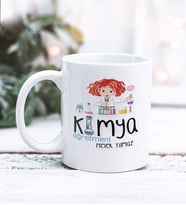 Kimya Öğretmeni Tasarımlı Kişiye Özel Kupa Bardak (Beyaz)