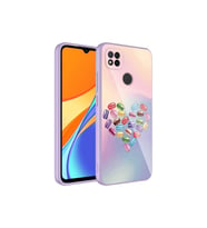 Xiaomi Redmi 9C Uyumlu Kılıf Kamera Korumalı Desenli Sert Silikon Zore Epoksi Kapak