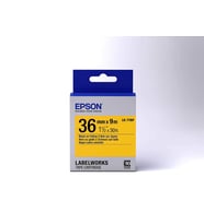 Epson LK-7YBP Pastel Siyah Üzeri Sarı 36MM 9Metre Etiket