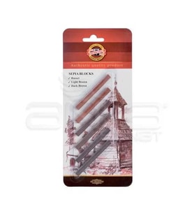 Koh-i-Noor Sepia Blocks 6lı Grafit Çubuk Seti 4392