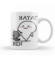 Hayat Ben Komik Kupa Bardak Porselen