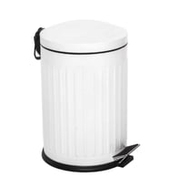5 Lt Vintage Serisi Beyaz Çöp Kovası, Kapaklı, Çok Amaçlı Kullanım