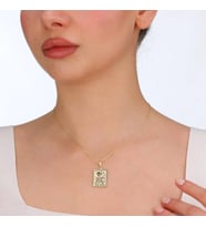 Kişiye Özel 925 Ayar Gümüş Tasarım The Mom Tarot Kolye Sevgiliye Hediye (Gold)
