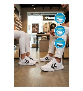 Hummel 900887 Hml Nency II Beyaz Siyah Hafif Esnek Unisex Spor Ayakkabı
