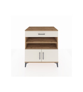 Kronos Şifonyer 3 Raflı Tek Çekmeceli 2 Kapaklı 88x59x96 Çam-Aytaşı