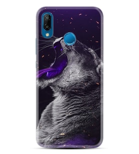 Huawei P20 Lite Mate 10 20 Lite Pro P40 Lite KılıfDesemli Silikon Purple Leopar 1750