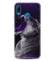 Huawei P20 Lite Mate 10 20 Lite Pro P40 Lite KılıfDesemli Silikon Purple Leopar 1750