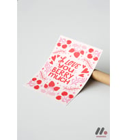 I Love You Berry Much, Çerçevesiz Yüksek Kalite Duvar Afişi - Modern Ev Dekorasyonu