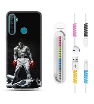Realme 5i 5 Pro 6i 7 Pro 8 Kılıf Kablo Koruma Spiral Silikon Moon Baloon 1369