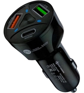 Apera BN72 55W Araç İçi Çakmaklık Hızlı Şarj Aleti PD Quick Charger 2 USB 1 Type-C Çıkış
