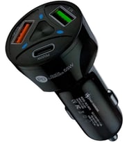 Apera BN72 55W Araç İçi Çakmaklık Hızlı Şarj Aleti PD Quick Charger 2 USB 1 Type-C Çıkış