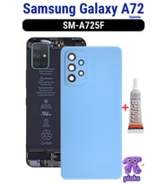 Samsung Galaxy A72 Arka Kapak Pil Batarya Kapağı Kamera Lensli SM-A725F Uyumlu + B7000