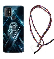 INFINIX Hot 8 9 10 11S Hot 10 Play 10T Kılıf Boyun Asklı Rasta Silikon Old Owl 1649