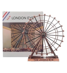 Vintage Metal İngiltere London Eye Biblo Antik Bakır 15 cm